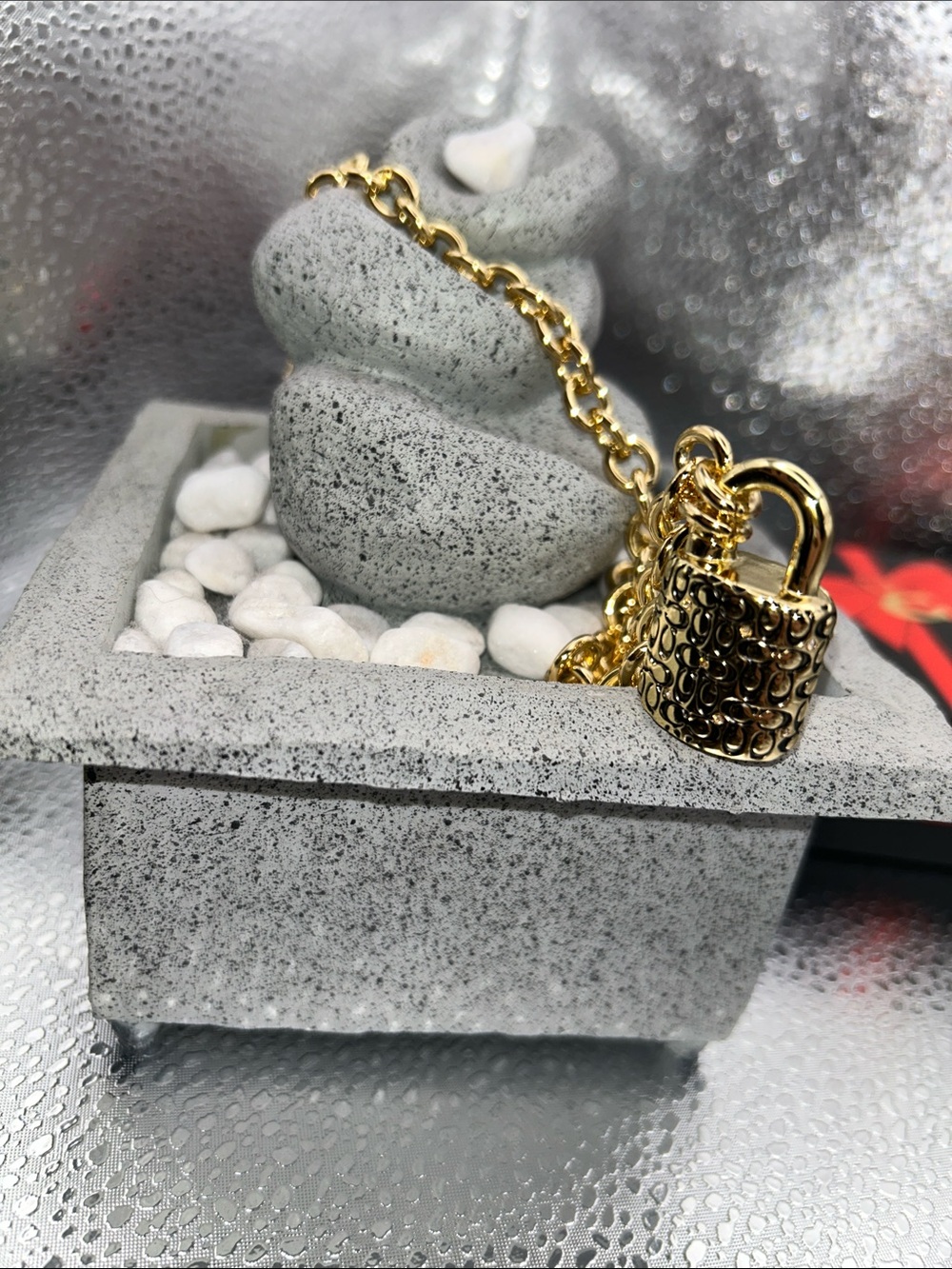 Coach Quilted Padlock Necklace - Picture 3 of 11